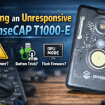 thumbnail image for how to wake an unresponsive SenseCAP T1000-E Tracker card for meshtastic, featuring a card, multimeter and the title